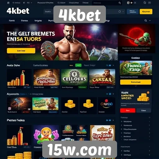 Interface do usuário do site 4kbet em destaque